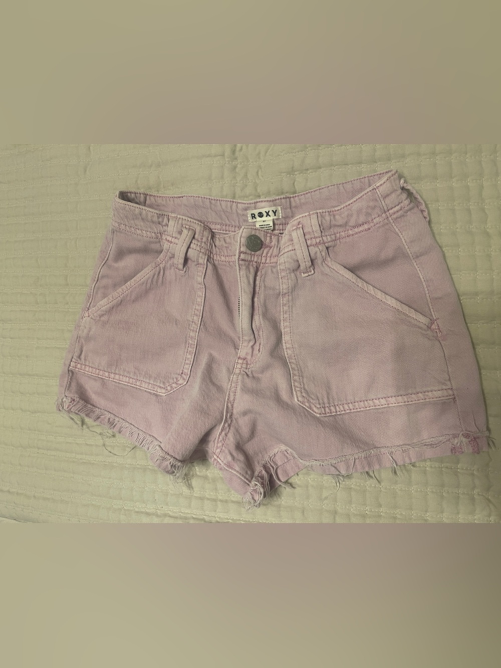 Roxy Pastel Lavender Denim Cutoff Shorts